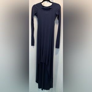 BCBGMaxAzria Navy Long Sleeve Hi-Lo Dress